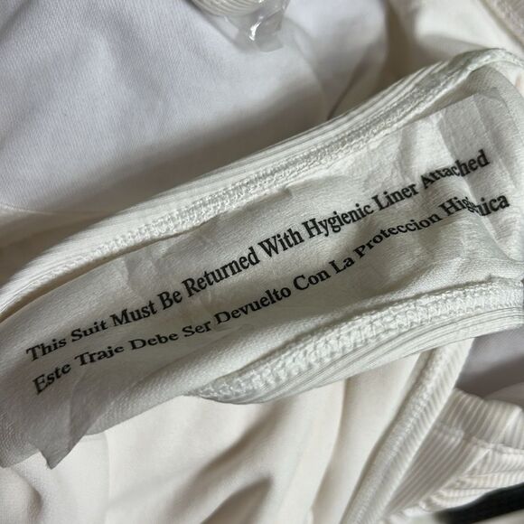 Shade & Shore White Swimwear(Size L 12-14) - Picture 4 of 6